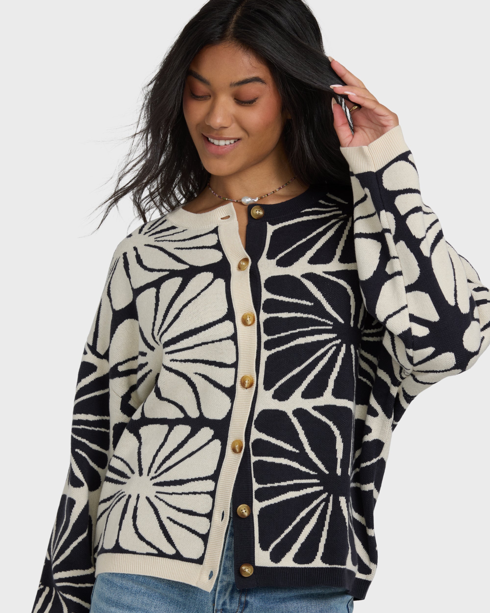 Overheated Cardi - Black Sands