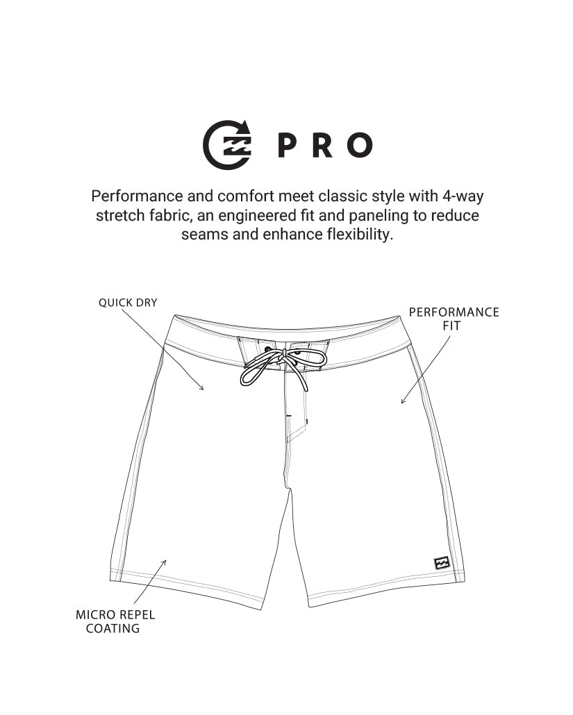 73 Pro Performance 18 Boardshorts - Dark Military